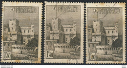 Monaco 1939. ~ YT 177A (par 3)- 1 F. 30 Vue Du Palais - Used Stamps