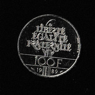 FRANCE Pièce Argent De 100 F Année 1989 DROITS DE L HOMME - 5 Francs