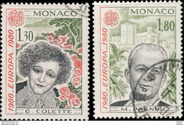 Monaco 1980. ~ YT 1224 à 25 - Europa. Célébrités - Oblitérés