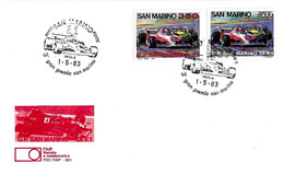 SAN MARINO - 1983 3° Gran Premio Automobilistico Formula 1 Autodromo Dino Ferrari Imola Serie 2v. Su Busta Faip - 10223 - Storia Postale