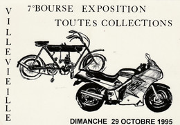 CPM Bourse Salon 1995 (30) VILLEVIEILLE Motocyclette Moto 2 Roues Tirage Limité Illustrateur - Bourses & Salons De Collections