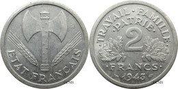 France - État Français - 2 Francs Bazor / Francisque 1943 - SUP/AU58 - Fra4828 - 2 Francs