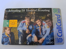 IRELAND /IERLANDE   CHIPCARD 50  UNITS  70 YEARS SCOUTING      USED CARD    ** 12139** - Irlanda