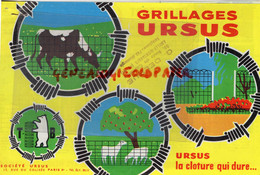 45- AMILLY MONTARGIS 75-PARIS- CATALOGUE CLOTURE AGRICULTURE TREILLAGE URSUS + TARIF 1962-GRILLAGES - 17 RUE DU COLISEE - Agriculture