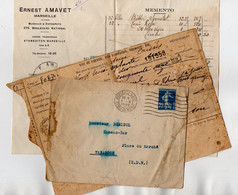 TB 4019 - 1920 - Bon Pour Le Transport & Timbres Fiscaux Sur Reçu - Mr Ernest AMAVET à MARSEILLE Pour TARASCON - Lettres & Documents