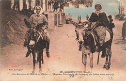 Folklore - Noirmoutier - Les Amazones Du Bois De La Chaize - Coll. Laubignat - Ane  - Colorisé -  Carte Postale Ancienne - Personaggi
