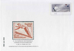 962  Ski, Jeux Olympiques Garmisch-Partenkirchen: PAP D'Allemagne, 2011 - Winter Olympics, Skiing Stationery Cover - Invierno 1936: Garmisch-Partenkirchen