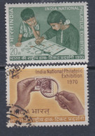 Inde N° 313 X 314 O Exposition Philatélique Nationale, Les 2 Valeurs Trace De Charnière Ou Oblitérée Sinon TB - Unused Stamps