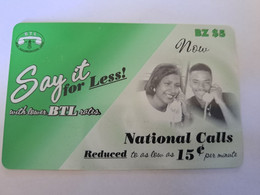 BELIZE Prepaid Card  $ 5 ,-/ SAY IT FOR LESS  / PREPAID CELLULAIR SERVICE  BTL   Used Card  **12147** - Belize