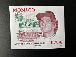 Monaco 2010 YT 2709 Non Dentelé IMPERF Ayrton Senna Formule 1 Formula One Formel 1 - Automobilismo