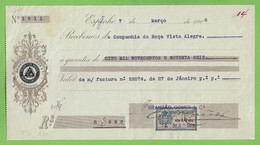 Espinho - Fábrica De Conservas De Sardinhas Brandão Gomes - Recibo De 1908 - Papéis De Valor - Portugal - Portogallo