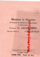 54-MALZEVILLE NANCY-RARE CARTE LETTRE CONSERVATEUR JACQUEMIN-MILDIOU- BOUILLIE  AGRICULTURE CULTURE VIGNE VINS -1931 - Agriculture