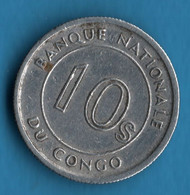 CONGO 10 SENGI 1967 KM# 7 Léopard - Congo (République Démocratique 1998)