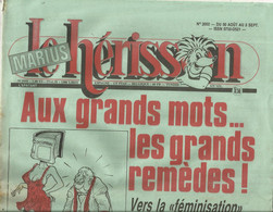 Journal , LE HERISSON, MARIUS, L'EPATANT , Aout 1984 , N° 2002, JEAN AMADOU, Frais Fr 5.00 E - 1950 à Nos Jours