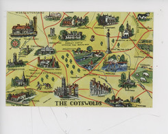 The Cotswolds - CP Géographique Map - Gloucestershire - Worcestershire..... - Other & Unclassified