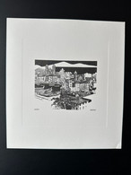 France 1982 Gravure Taille-douce Epreuve Claude Jumelet Bastia Ajaccio Corse ITVF La Poste 21 X 19 Cm - Documenten Van De Post