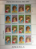 Anguilla 1998 Diana Extra Large Sheetlet MNH - Anguilla (1968-...)