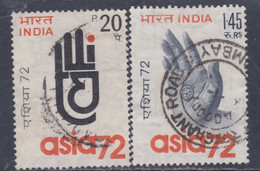 Inde N° 349 + 350 O "Asia'72" 3è Foire Asiatique Internationale Les 2 Valeurs Oblitérées Sinon TB - Used Stamps