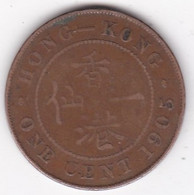 Hong Kong . 1 Cents 1905  . Edward VII. Bronze . KM# 11 - Hong Kong