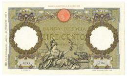 100 LIRE CAPRANESI AQUILA ROMANA TESTINA FASCIO ROMA 02/11/1937 BB+ - Otros