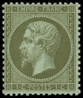 * FRANCE - Poste - 19, Frais: 1c. Olive - 1862 Napoléon III