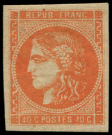 * FRANCE - Poste - 48, Signé Brun, Très Frais: 40c. Orange - 1870 Emisión De Bordeaux