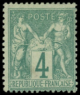 * FRANCE - Poste - 63, Type I: 4c. Vert - 1876-1878 Sage (Type I)