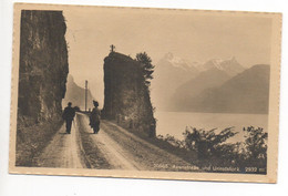 AXENSTRASSE Und Urirotstock Spaziergang Gel. 1921 V. Sisikon Mischfrankatur Tellknabe - Sisikon