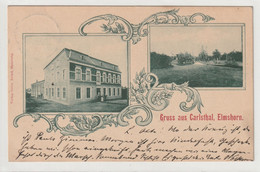 D 111) AK ELMSHORN 1906, Gruss Aus Carlsthal (Gaststätte, Jugendstil, Nach Oranienburg) - Elmshorn