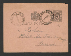 ROMANIA - POSTCARD - STATIONERY - 1893. - Andere & Zonder Classificatie