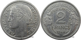 France - GPRF - 2 Francs Morlon Aluminium 1944 - TTB/XF45 - Fra4687 - 2 Francs