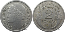 France - GPRF - 2 Francs Morlon Aluminium 1945 B - TTB/XF45 - Fra4688 - 2 Francs