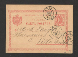 ROMANIA TO FRANCE - POSTCARD - STATIONERY - 1897. - Altri & Non Classificati