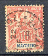 Réf 53 CL2 < -- MAYOTTE < Yvert N° 15 Ø < Oblitéré - Cote 77.00 € - Oblitérés