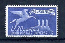 1946 SAN MARINO Espresso N.15 MNH ** Serie Completa 30 Lire Oltremare - Neufs