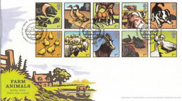 FDC GREAT BRITAIN 2264-2273,farm - 2001-2010 Em. Décimales