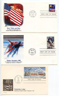 United States 1970-80's 28 Different Fleetwood First Day Covers, Two With Fleetwood Quality Control Markings - 1981-1990