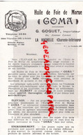 17- LA ROCHELLE- LETTRE TARIF G. GOGUET IMPORTATEUR HUILE FOIE MORUE-60 AVENUE CARNOT- GOMA-ELEVAGE DE PORC PORCS-1934 - Landbouw