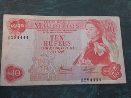 Ancien Billet De Banque :  Banque Of Mauritius - Mauricio