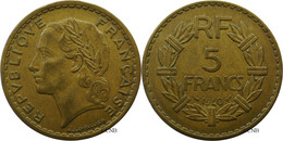 France - IIIe République - 5 Francs Lavrillier Bronze-aluminium 1940 - TTB/XF45 - Fra4690 - 5 Francs