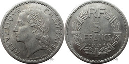France - IVe République - 5 Francs Lavrillier Aluminium 1947 9 Fermé - SUP/MS60 - Fra4617 - 5 Francs