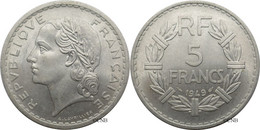 France - IVe République - 5 Francs Lavrillier Aluminium 1949 9 Fermé - SUP+/MS62 - Fra4830 - 5 Francs