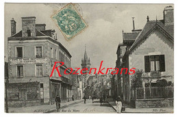 ALENCON (Orne)  [61]  La Rue Du Mans Cafe Restaurant Fauggin CPA France Frankrijk Carte Postale Animee - Alencon