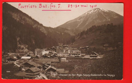 FKK-01 Le Sépey  Sur La Ligne Aigle - Les Diablerets. NC  Perrochet 5960 Sepia Mention Fourriers Bat. Fus. 7 Mai 1915 - Aigle