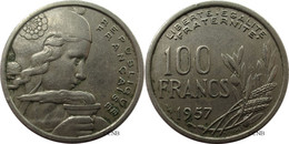 France - IVe République - 100 Francs Cochet 1957 B - TTB/XF45 - Fra4663 - 100 Francs