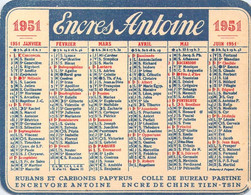 Calendrier De Poche 1951 Offert Par Les Encres Stylex Et Antoine - Small : 1941-60