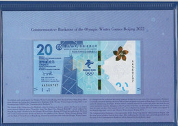 HONG KONG - Bank Of China - P.353a2 – 20 Dollars 2022 UNC, Serie AA 569797 - Commemorative Issue In Folder - Hongkong