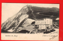 FKK-10  Rochers De Naye  L'Hôtel, La Gare  Et Le Sommet.   Grand Bazar Genève 7504. Circulé 1903 Vers ROMA. Dos Simple - Roche