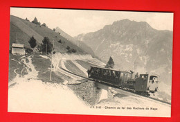 FKK-12 Chemin De Fer Des  Rochers De Naye Train En Gros Plan. NC Dos Simple Jullien 1443 - Roche