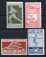 1940 TURKEY THE 11TH BALKAN GAMES MNH ** - Neufs